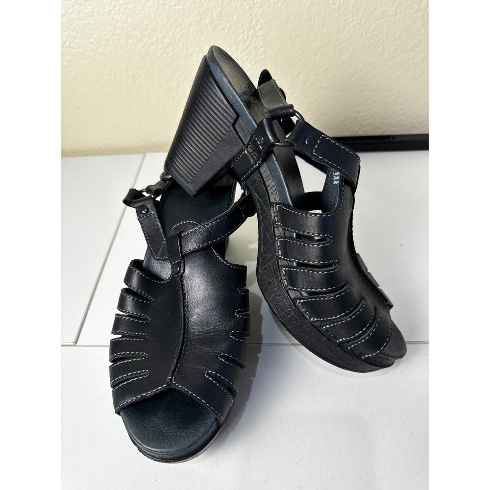 Dansko Sandal Women 40 9.5 Leather Strappy Block Heel Comfort Gorpcore